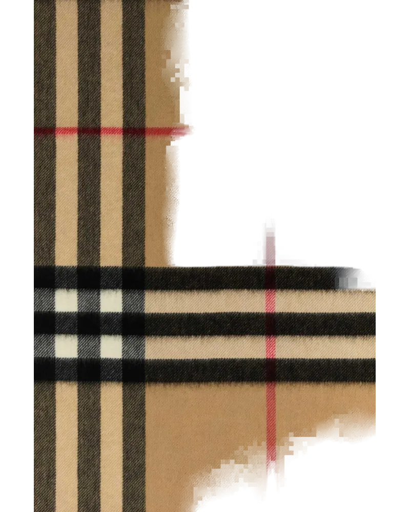 Burberry Embroidered Cashmere Scarf — Beige Beige