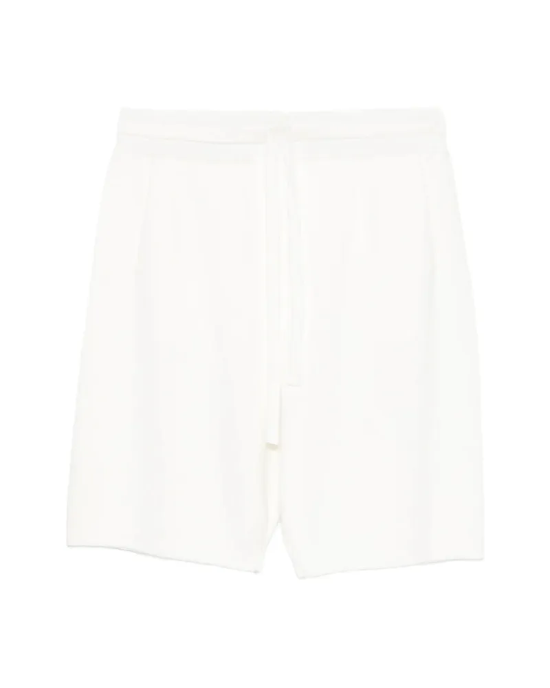 Scaglione Cotton Track Bermudas — White White