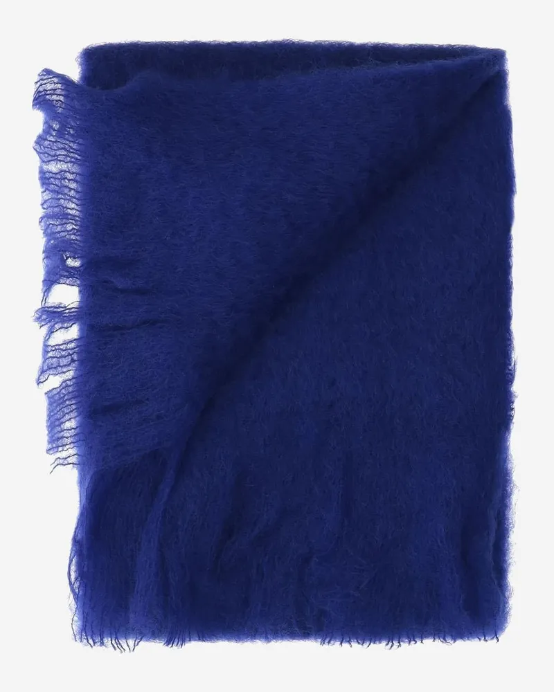 Jil Sander Women's Scarf Mohair-Blend Navy Scarfs Navy