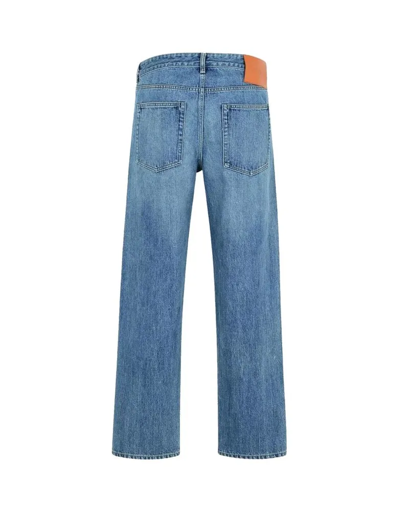 Jil Sander Men's Blue Cotton Straight-Leg Jeans Clothing Blue