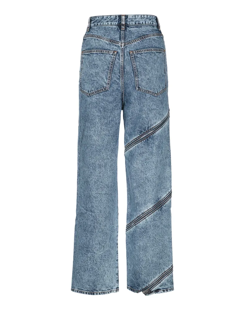 Alaïa Women's Spiral Pants Bleuneige Pantaloni Trousers Blue