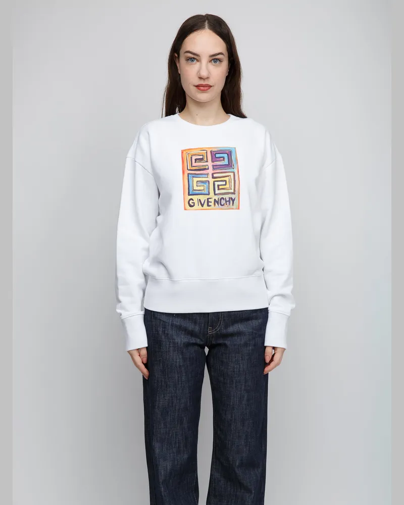 Givenchy Women White Cotton Sweatshirt Clothing White