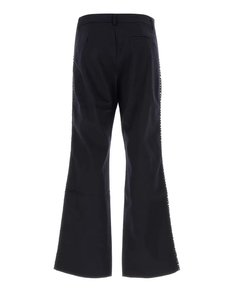 Wales Bonner Men's Midnight Blue Cotton Pant Navy Exterior: Pantaloni Navy