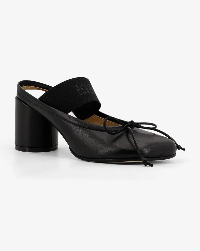 Maison Margiela Women's Leather Sandals Numeric Anatomic Black Black