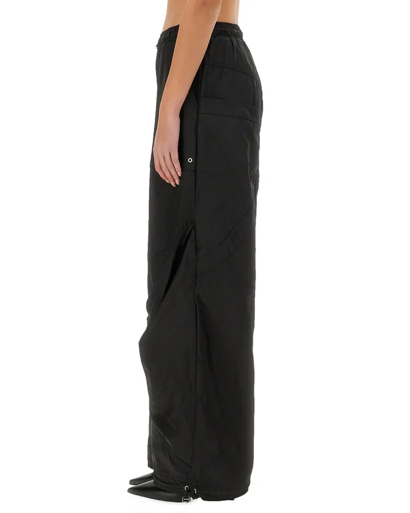 ATTICO 100% Polyester Trousers — Black Black