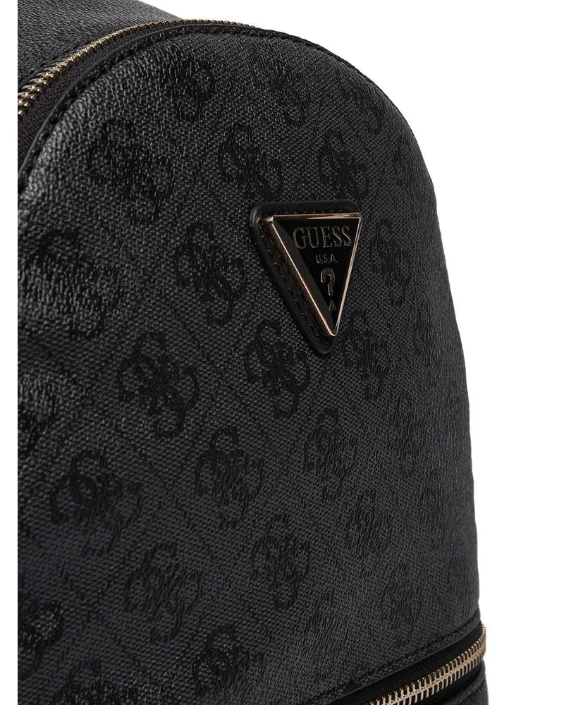 Guess Women's Backpack Coal Logo Polyurethane Bags - Backpacks Black
