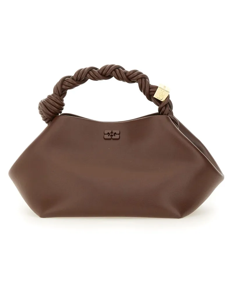 Ganni Women's Handbag Bou Brown Recycled Leather Handbags Hand Bags Brown