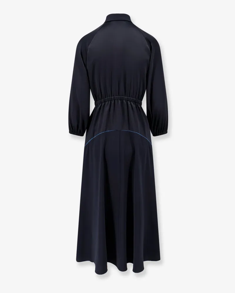 Max Mara Women's Dress Mxmpelota Blue Silk Navy
