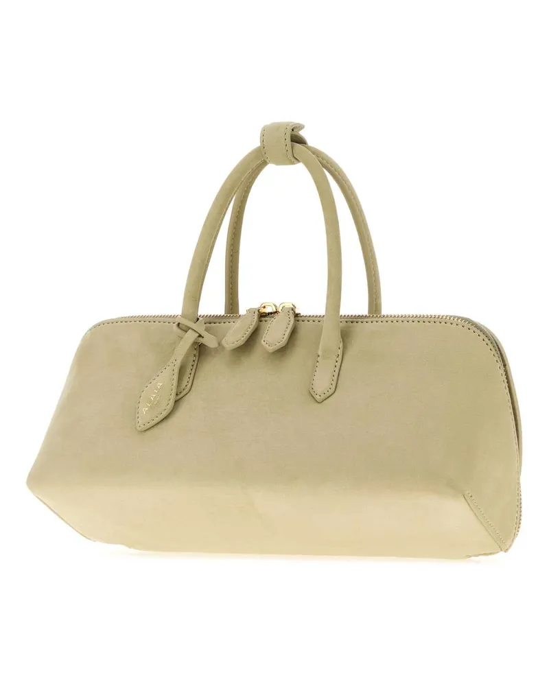 Alaïa Delta Small Calfskin Leather Top Handle Bag — Green Green