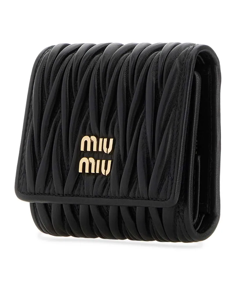 Miu Miu Women's Black Leather Wallet Nero Extra-Accessori Black