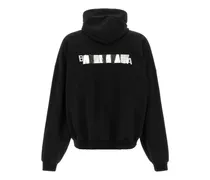 Silver Tape Hoodie — Black
