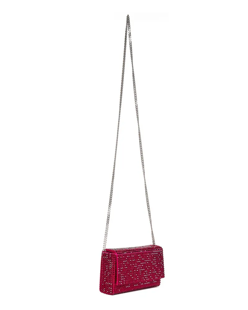 Amina Muaddi Women's Clutch Super Amini Paloma Red Satin Bags Red