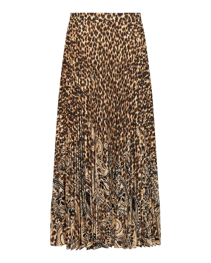 Etro Women's Skirt, Pleated Ankle-Length, Multicolour Polyester Multicolor
