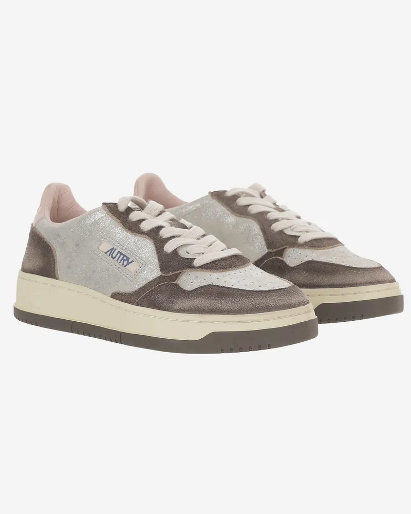 AUTRY Women's Sneakers Medalist Low Multicolour Leather Trainers Multicolor