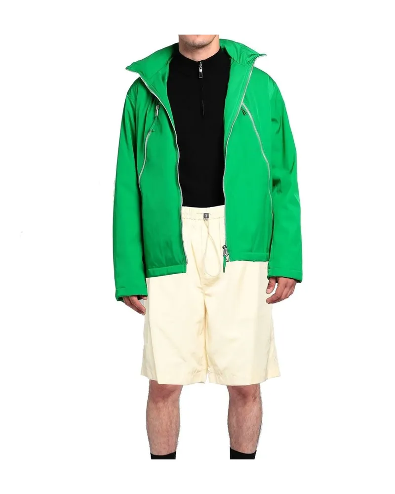 Jil Sander Men's Bicolor Polyamide Shorts Beige