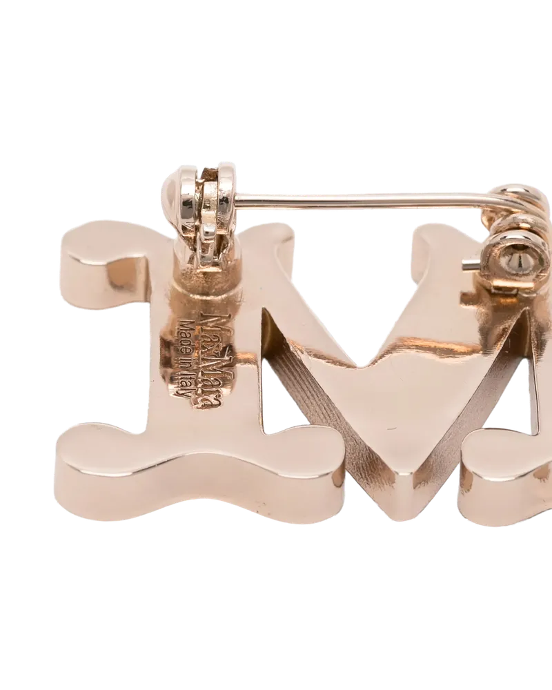 Max Mara Facella Brooch — Gold Gold