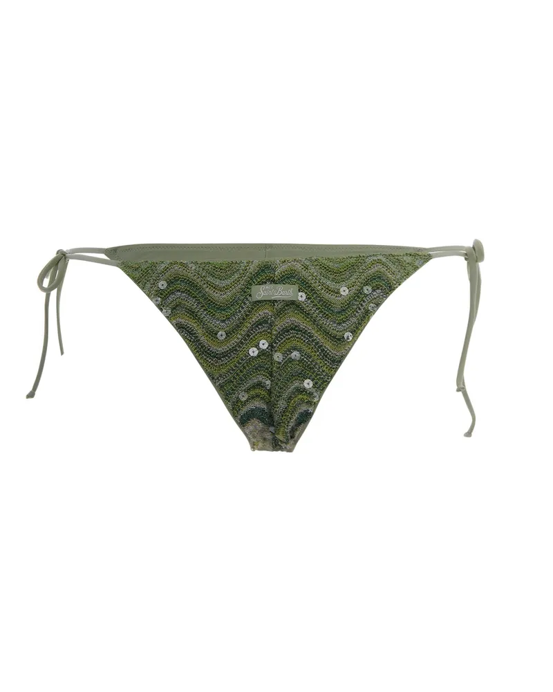 MC2 Saint Barth Women's Bikini Brief Marielle Sea Wave Viscose One-Pieces Green