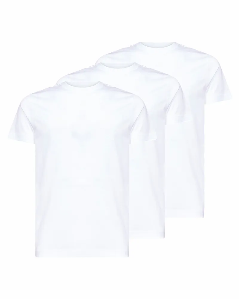 Prada Cotton Crewneck T-Shirt — White White