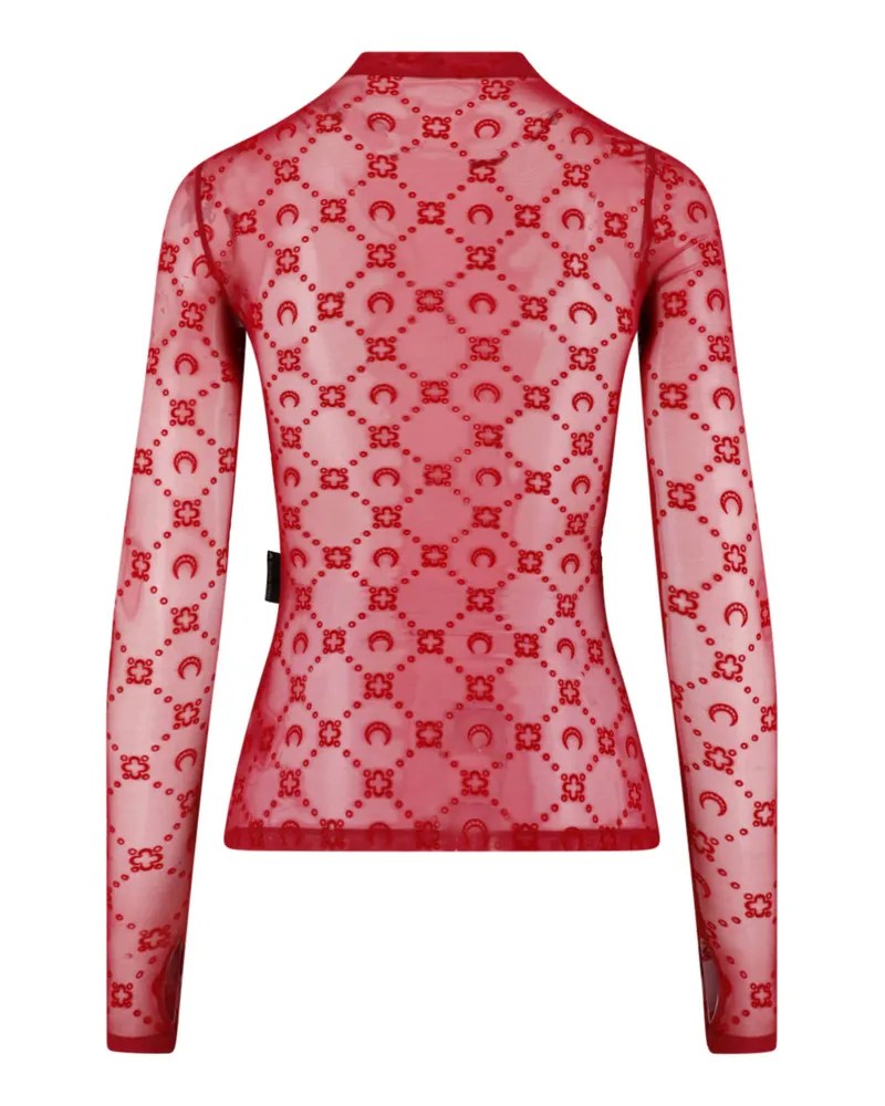 Marine Serre Women's T-Shirts And Polos Red Polyamide Red