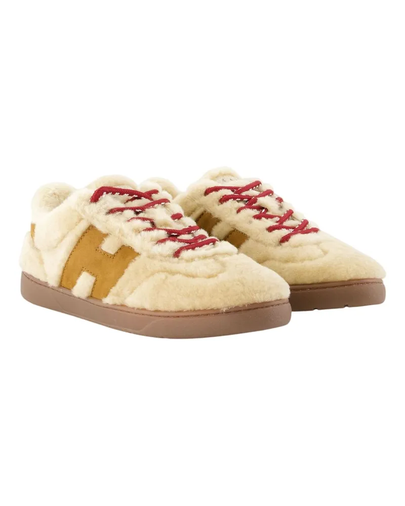Hogan Cool Allacciato H Sneakers — Beige Beige