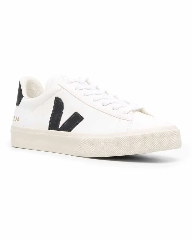 VEJA Unisex Sneakers Campo White Vegan Logo Organic Traced Leather Trainers White