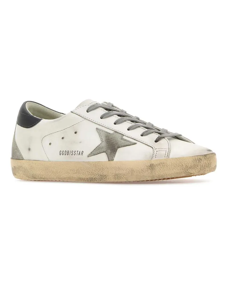 Golden Goose Men's Multicolor Leather Super-Star Classic Sneakers Whiteicedarkgray White