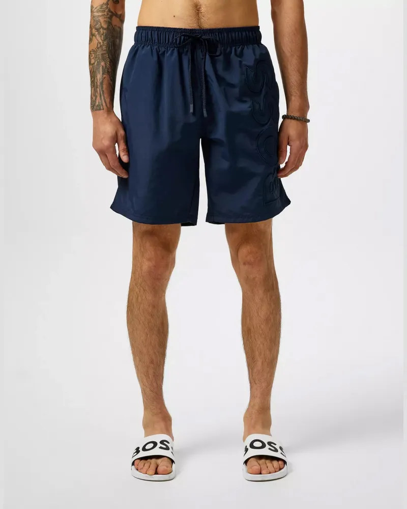 HUGO BOSS Whale Logo Swim Shorts — Navy Navy