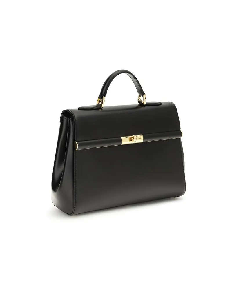 Dolce & Gabbana Women's Black Calf Leather Bos Taurus Shoulder Bag Black