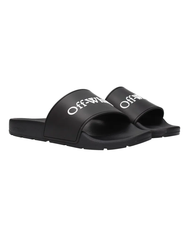 OFF-WHITE Women's Black Cotton Slippers Black