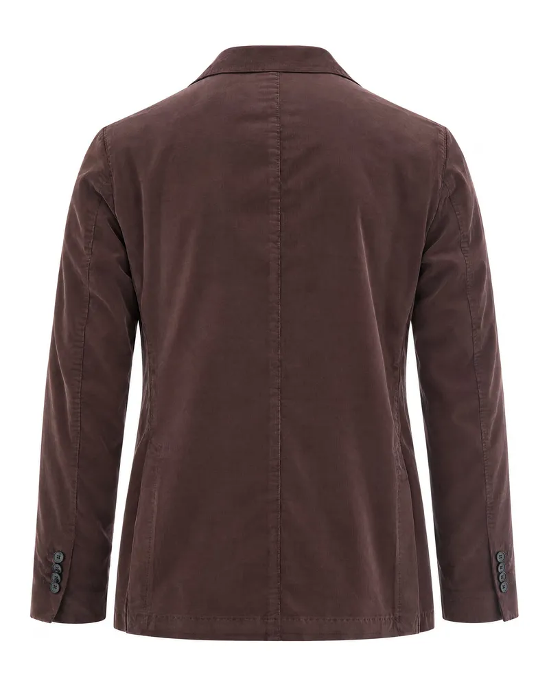 Luigi Bianchi Mantova Single-Breasted Cotton Blazer — Purple Purple