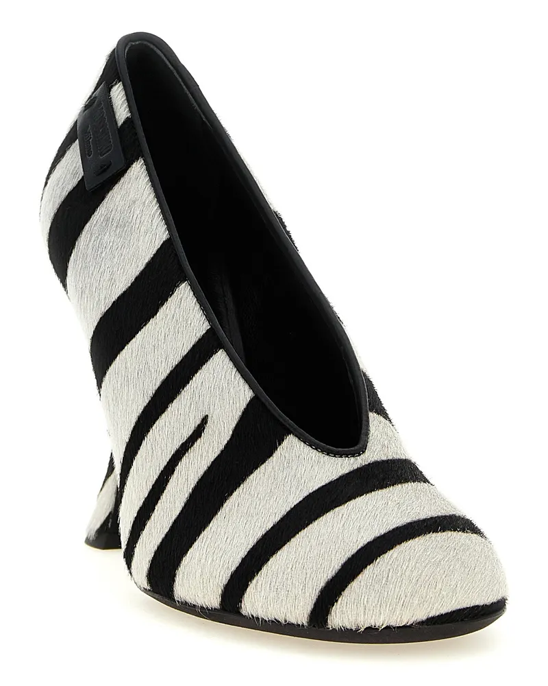 Moschino Milano Pump — black and white Black