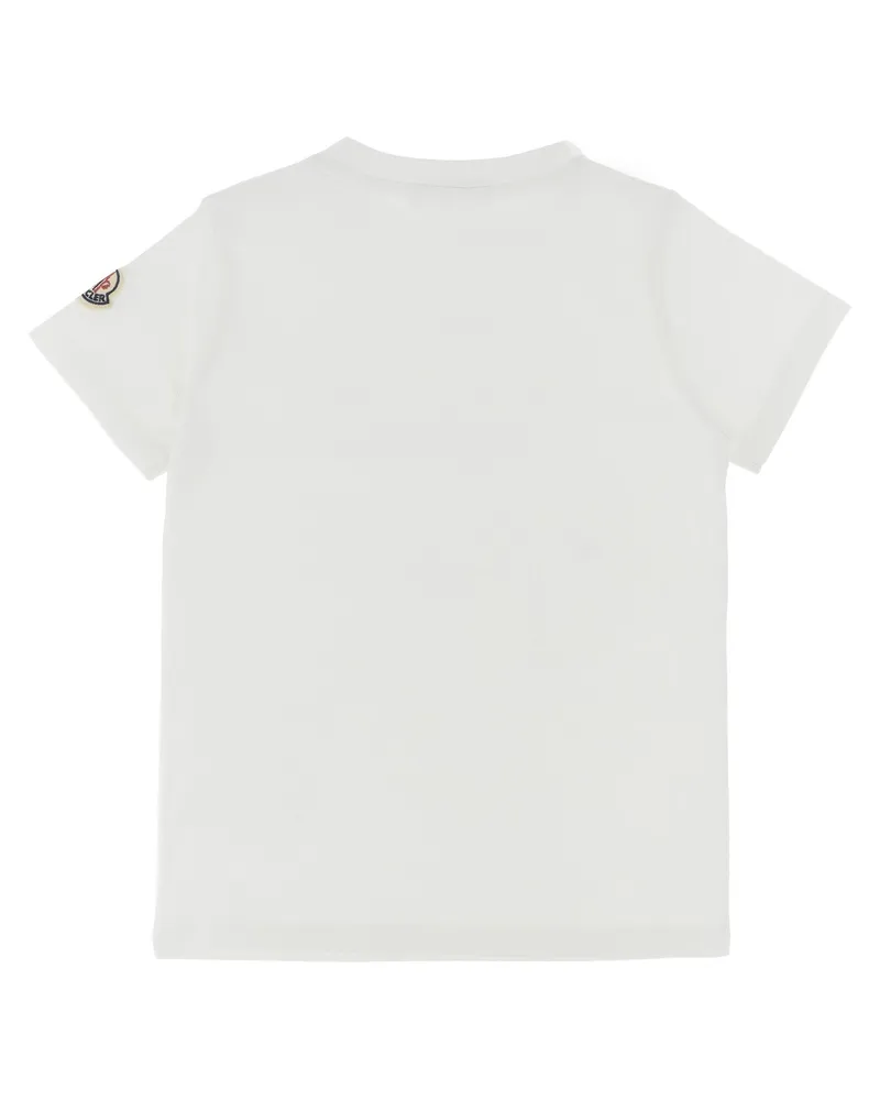 Moncler Logo-Embroidered Cotton Jersey T-Shirt — White White