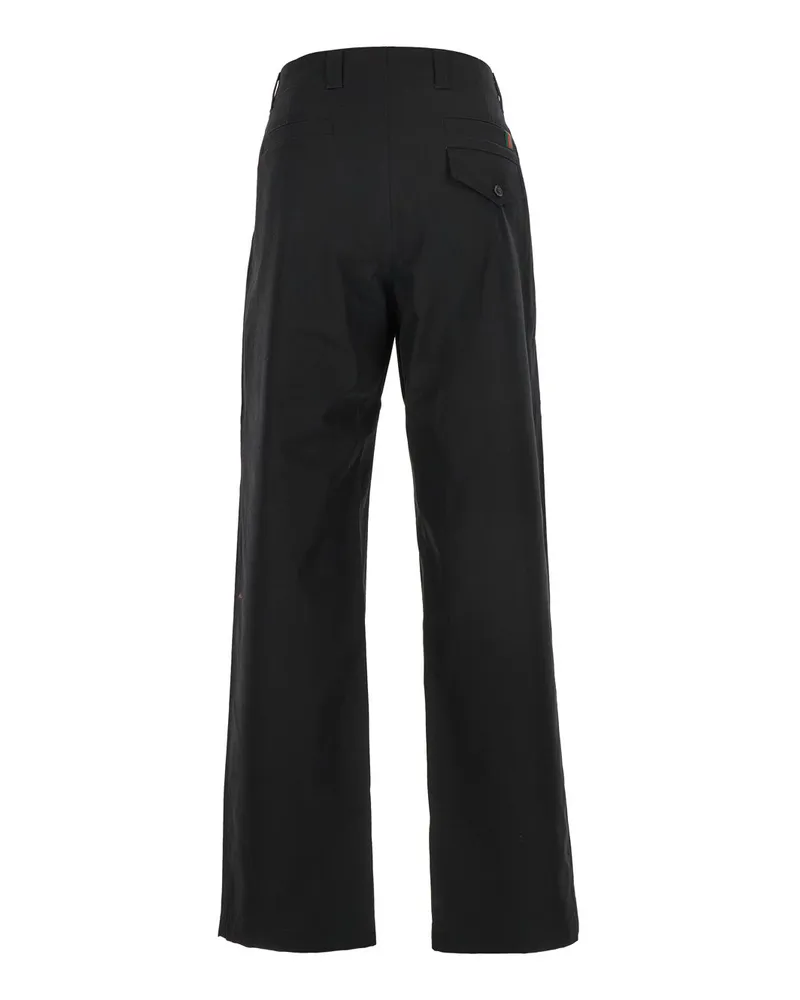 Gucci Cotton with Web Detail Trousers — Black Black