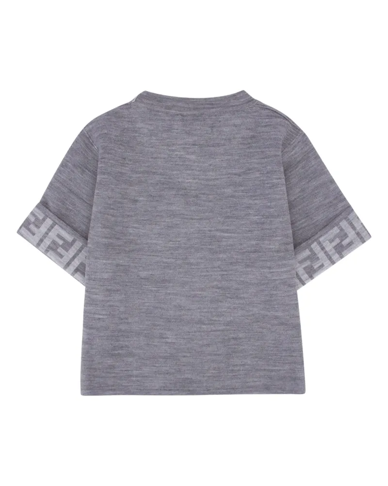 Fendi Boys' Maglia Grigiomelange Maglieria Sweater Gray