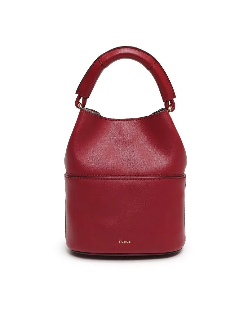 Furla Women's Handbag Bordeaux Leather Bags - Handbags Red