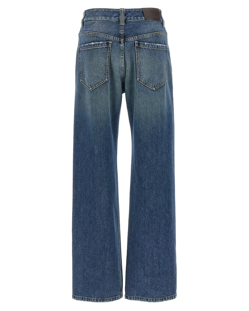 Brunello Cucinelli Contemporary Loose Cotton Denim Jeans — Blue Blue