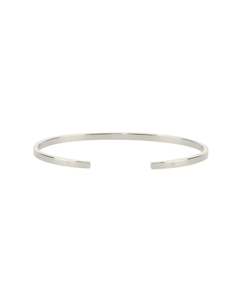 Maison Margiela Rigid Silver Brass Bangle — Silver Silver
