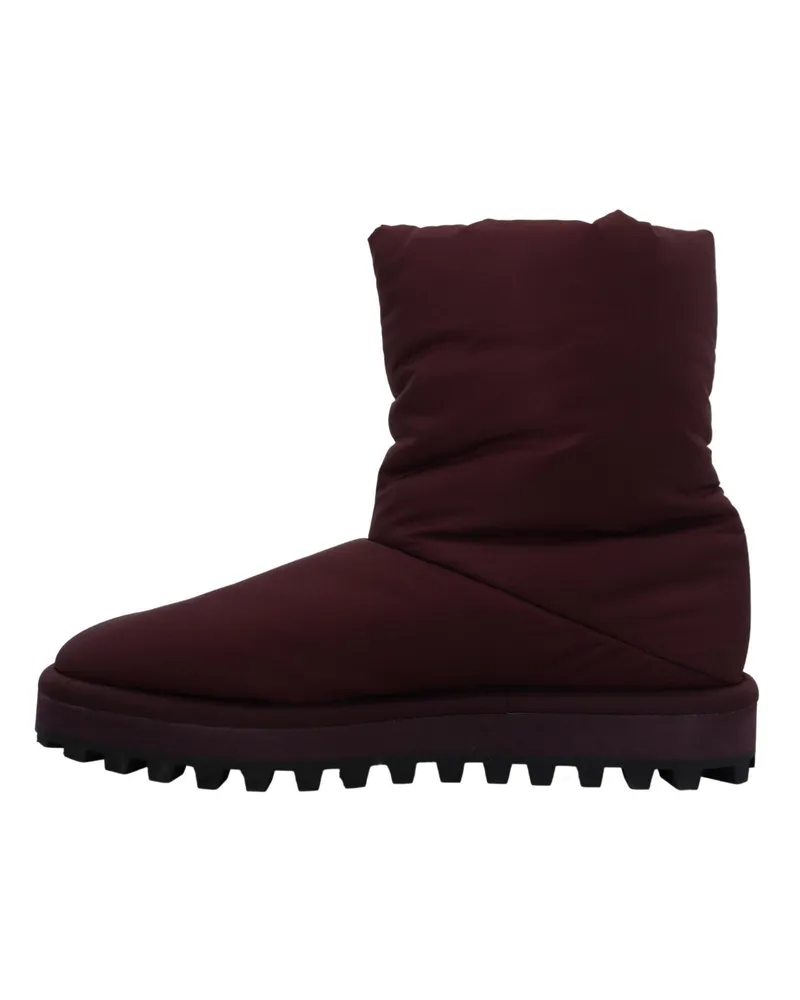 Dolce & Gabbana Men's Bordeaux Nylon Boots Padded Mid Shoes Bordeaux