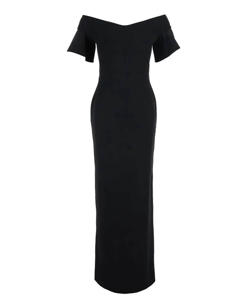 Solace London Cielo Maxi Dress — Black Black