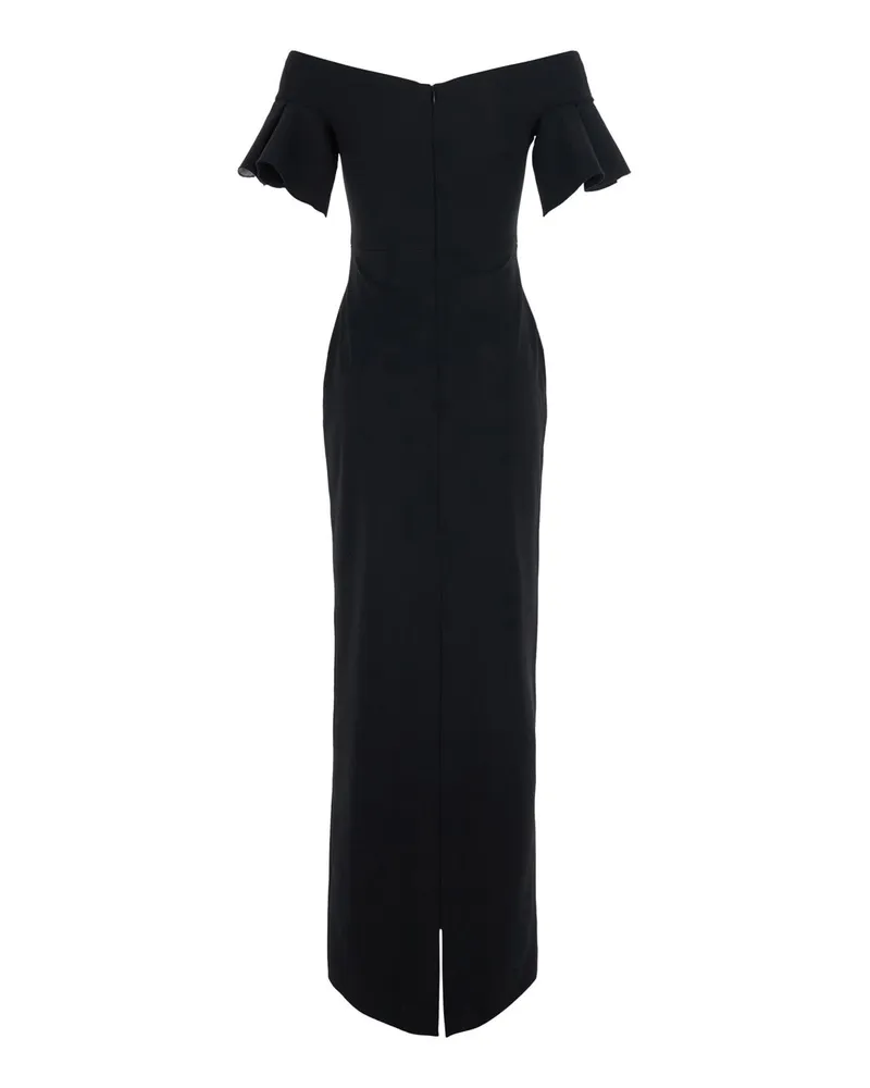 Solace London Cielo Maxi Dress — Black Black