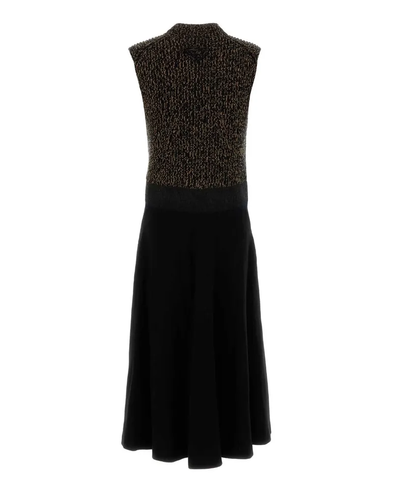 Prada Women's Two-Tone Wool Blend Dress Nero Eawv-Wswv Abiti Black