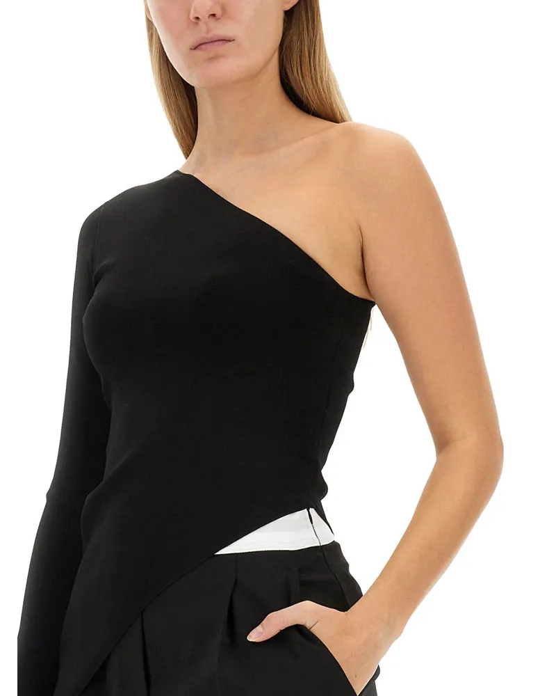 Alexander Wang Asymmetrical Viscose Blouse — Black Black