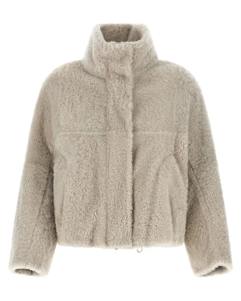 Brunello Cucinelli Shearling Coat — beige Beige