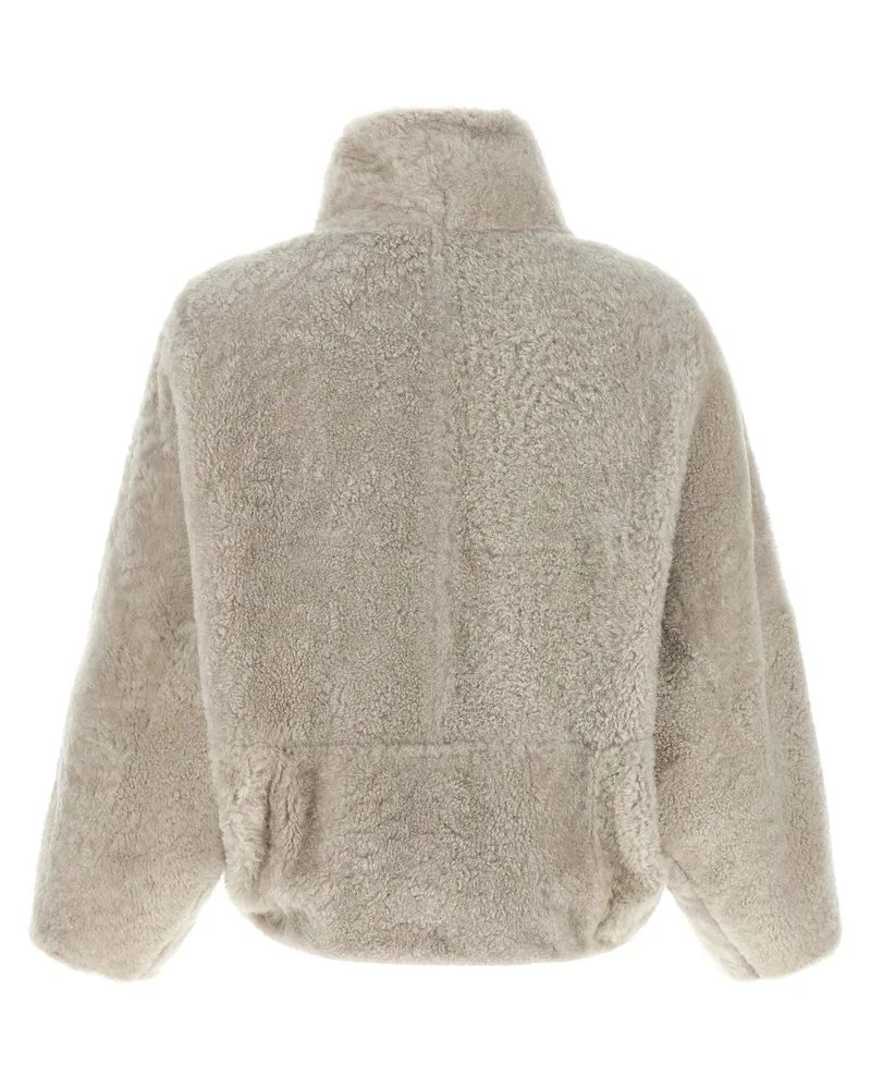 Brunello Cucinelli Shearling Coat — beige Beige
