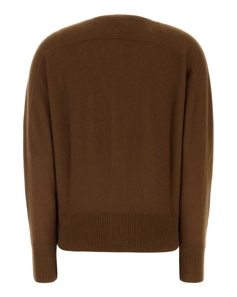 Le Kasha 1918 Women's Brown Cotton Lyss Cardigan Cinnamon Exterior: Organic Maglieria Sweater Brown