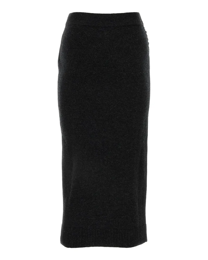 Balenciaga 809353t1708 1240 Grey T Virgin Wool Gonne Skirt Gray