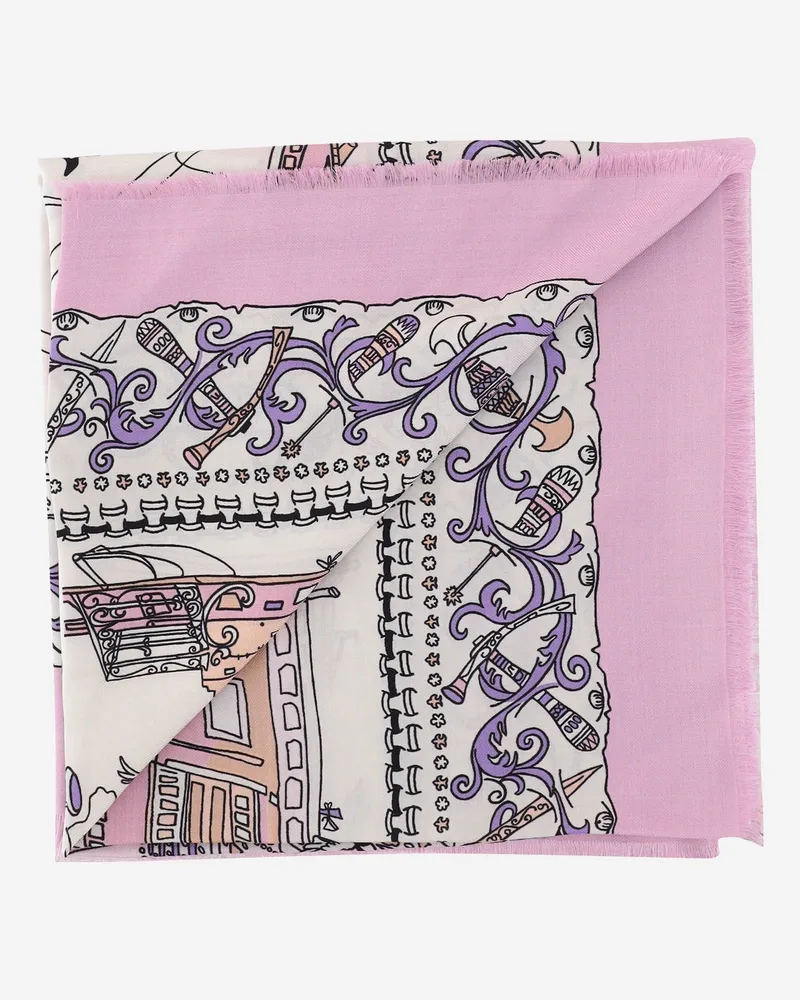 Ferragamo Women's Scarf Gancini Silk Blend Pink Scarfs Pink