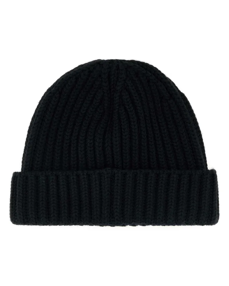 Prada Men's Black Wool Beanie Hat Nero Exterior: Virgin Cappelli Black