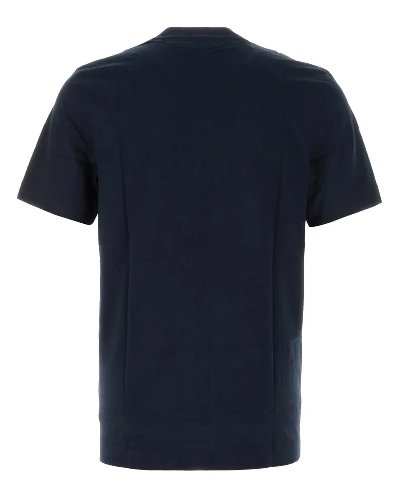 HUGO BOSS Men's Midnight Blue Cotton T-Shirt Darkblue Exterior Exterior: T-shirts And Polos Navy