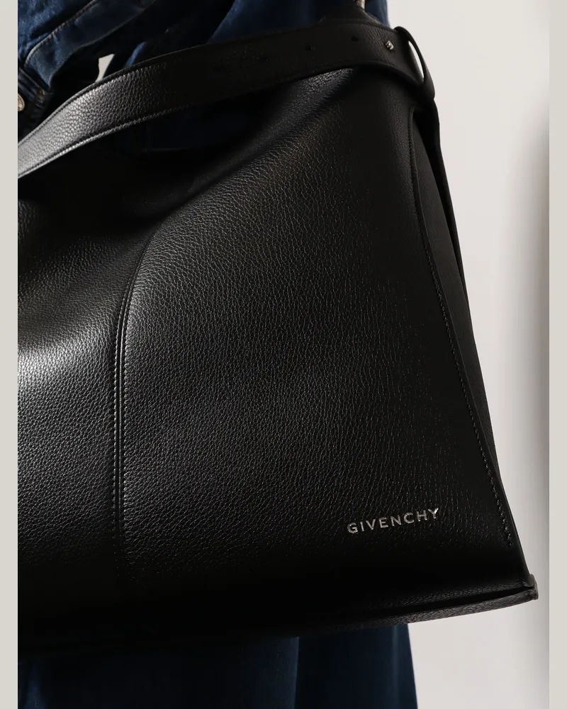 Givenchy Men's Belted Leather Shoulder Bag Black Black
